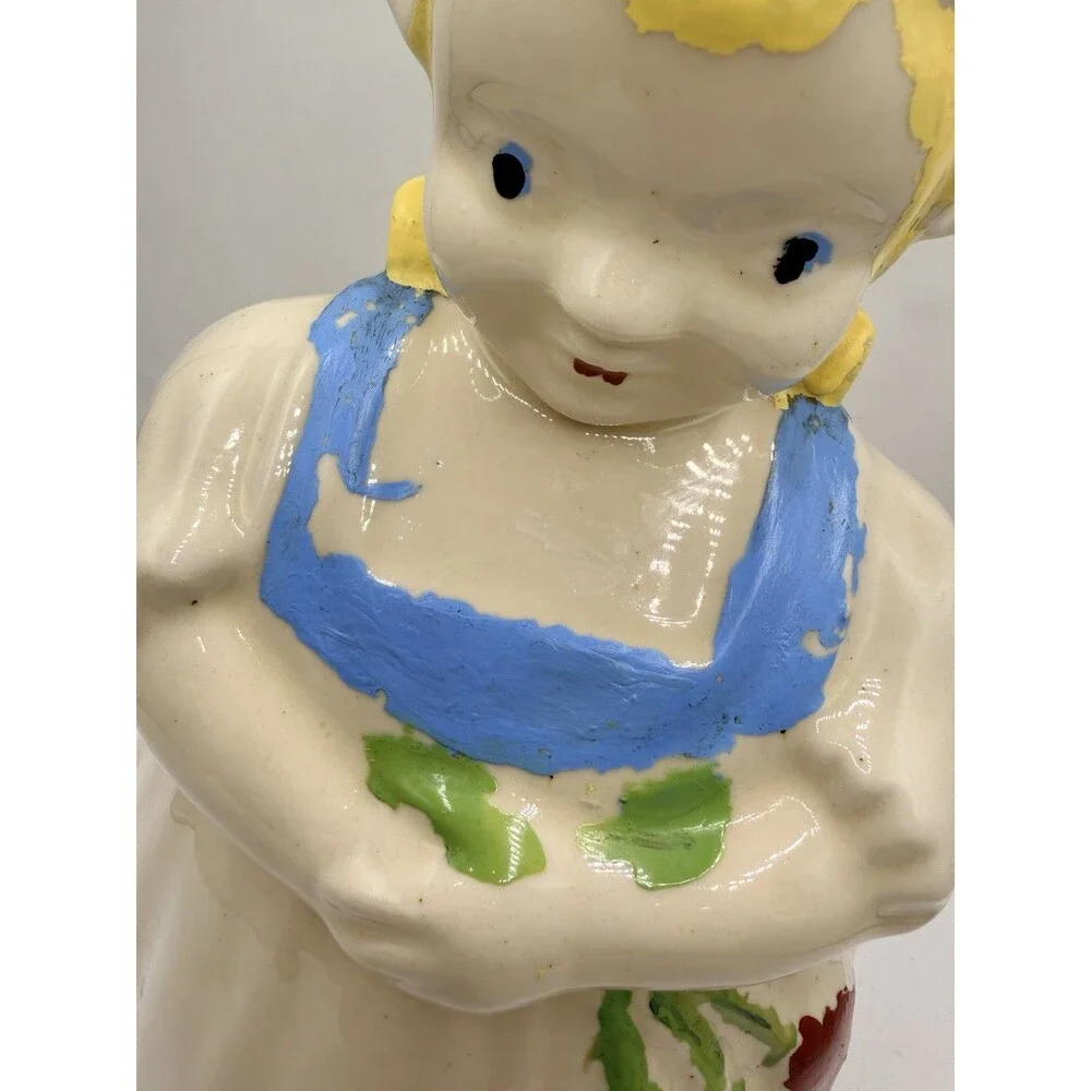 Vintage Dutch Girl Cookie Jar 1950s : Hand Painted American Pottery Company ?